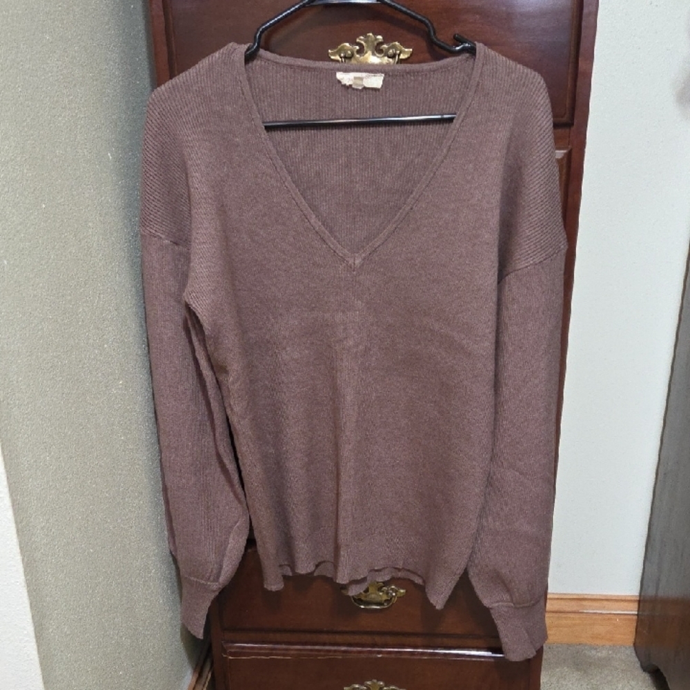 **2 for $10** Mystree V-Neck Brown Sweater
